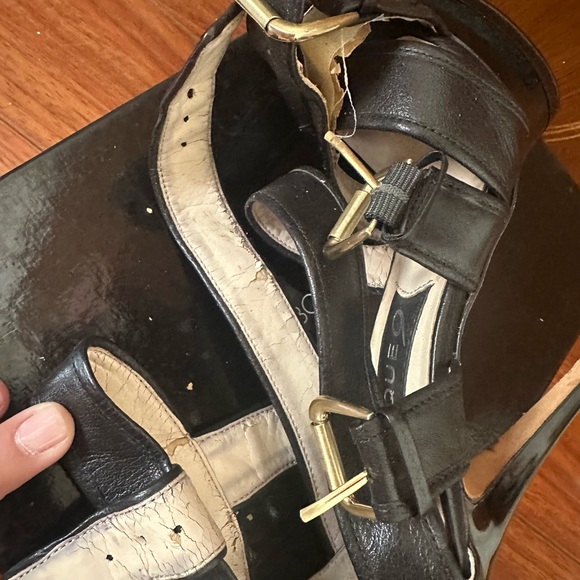 Used blk cloud 9 strappy heels. - Picture 6 of 7